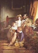 Friedrich von Amerling Portrat des Rudolf von Arthaber und seiner Kinder oil on canvas
